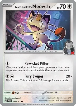 Team Rocket's Meowth (Cosmos Holo)